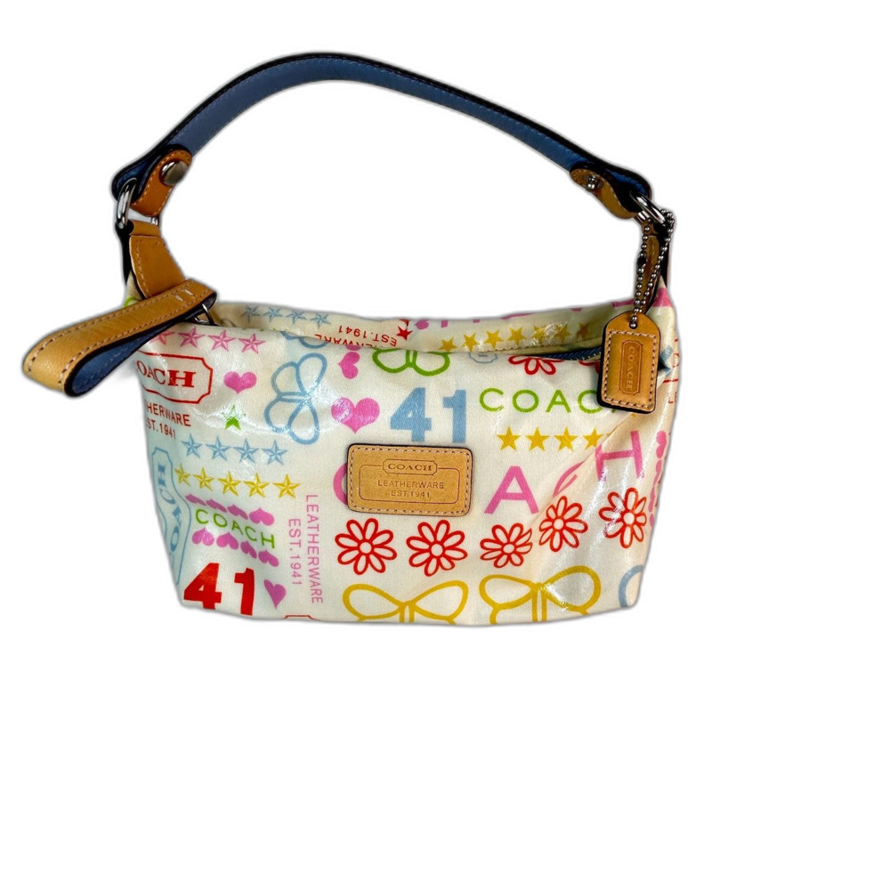 Coach Y2K Rainbow Scribble/Graffiti Doodle Butterfly Multicolor Mini Demi Bag